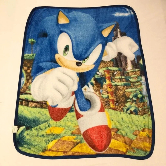 2021 Sonic the Hedgehog Soft Plush Throw Blanket for Kids 46 x 38 Inch - Picture 11 of 16